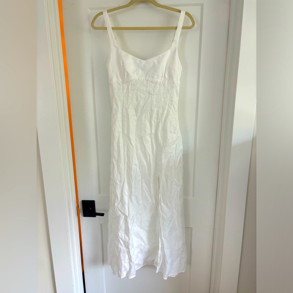 Pretty Zara linen A line midi dress